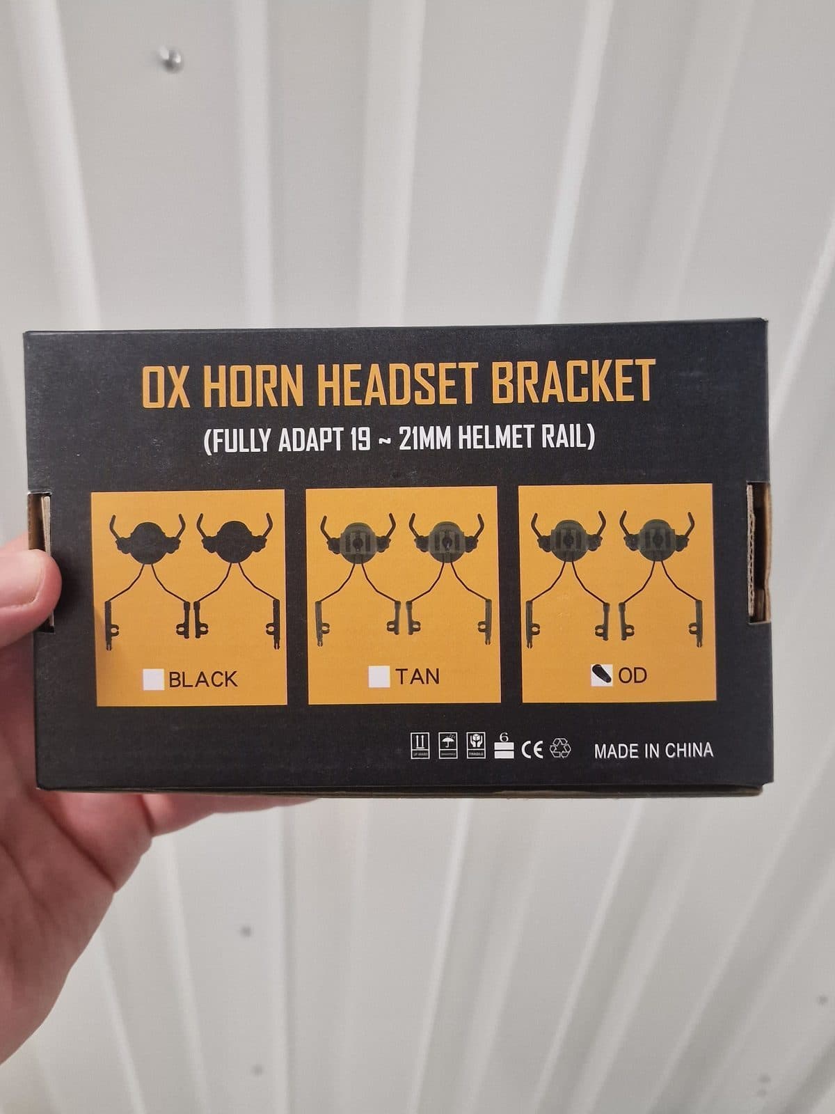 Кронштейн гарнитуры на шлем OX Horn (адаптер на рейку 19–21 мм, OD)